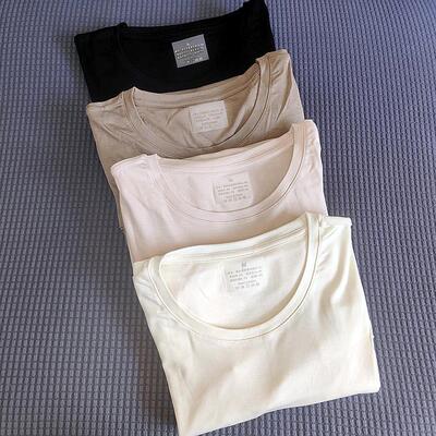 【如云朵般轻柔】女士美雅碧醋酸羊毛打底衫素色保暖肌底衣薄秋衣