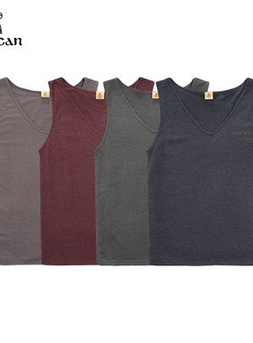 专柜正品断码清仓稻草人内衣冬季发热双层男士无袖保暖背心12936