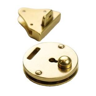 纯铜杜勒斯锁扣公文包铜锁高端手工包圆锁背包盖头扣复古手提包扣