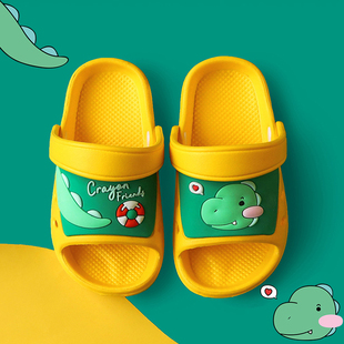 夏季 儿童凉拖鞋 卡通恐龙男童婴幼儿可爱小童女宝宝洞洞拖鞋 防滑