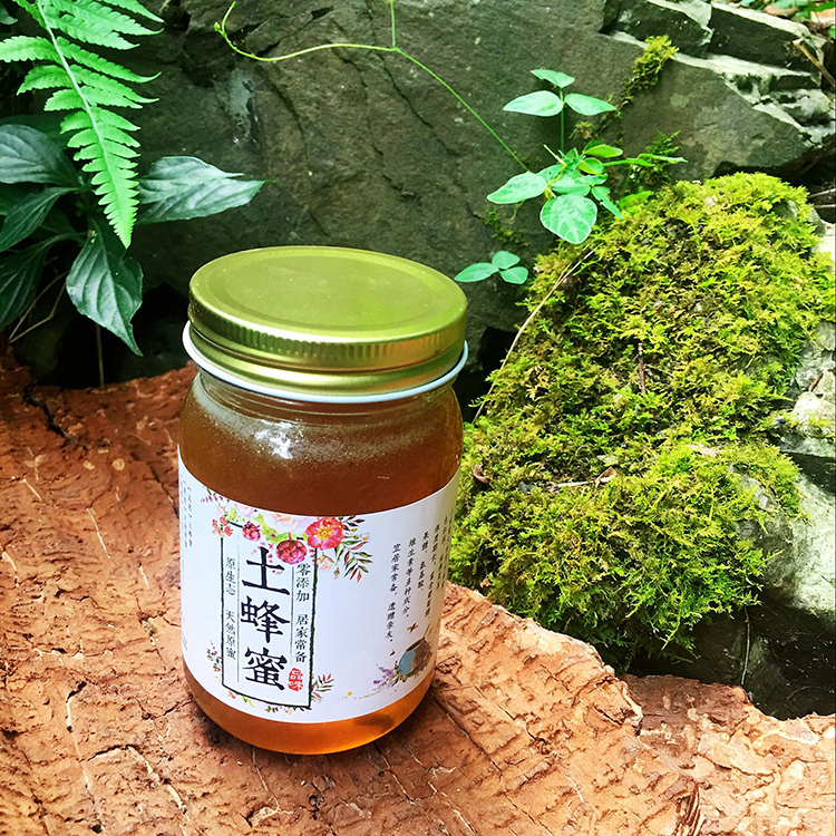 神农架野生岩蜜 农家纯百花蜜天然结晶土蜂蜜木桶原蜜500克包邮