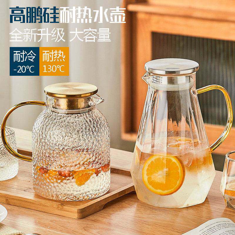 耐高温凉水壶家用食品级冷水壶玻璃耐热防爆大容量白开水杯茶壶