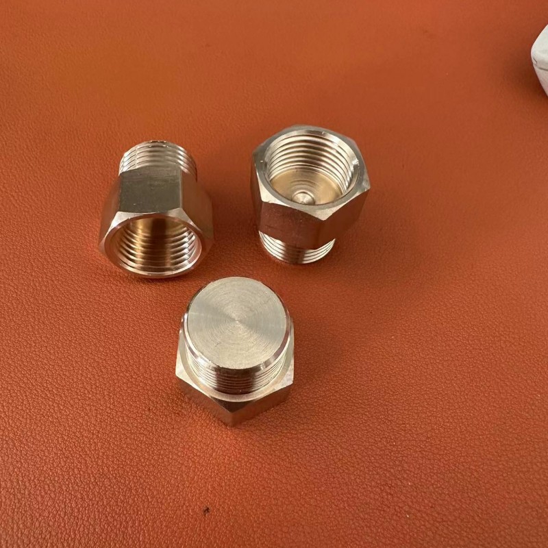 铜内外丝实心堵头管道接头对接直通1/2 4分