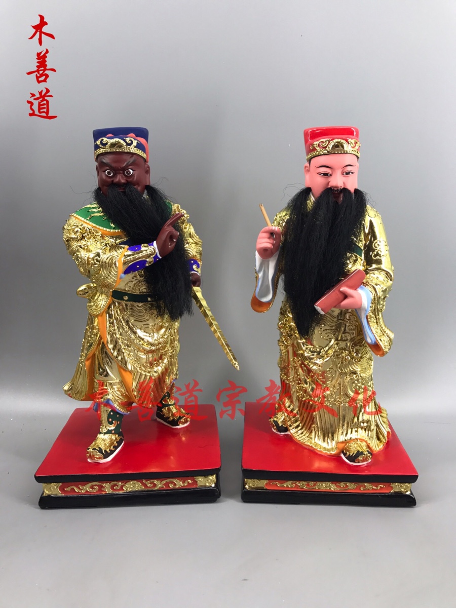 神像判官木雕文武定制