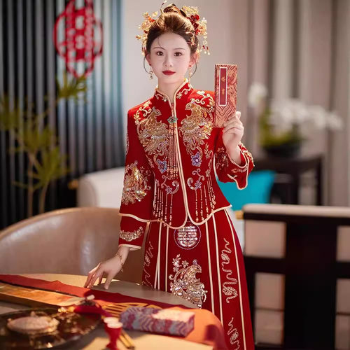 秀禾服婚服2026新款新娘结婚中式婚纱敬酒服小个子嫁衣秋冬出阁服