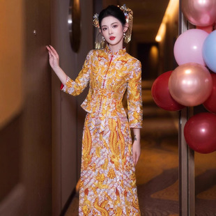 龙凤褂婚服重工新娘嫁衣秀禾服2026新款秋结婚中式婚服大五福褂皇