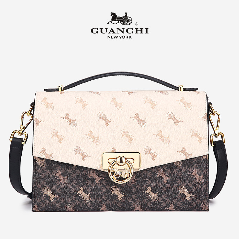 guanchi/冠驰美国轻奢真皮女包时尚严选单肩斜挎邮差包女g998-810