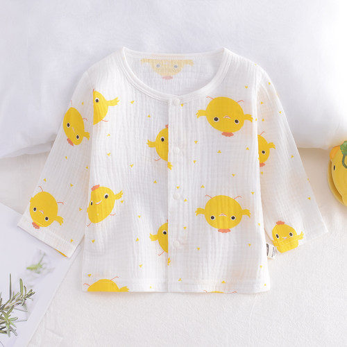 儿童夏季纱布开衫上衣