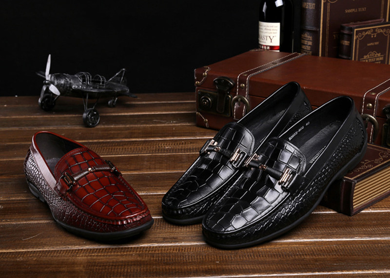 乐福鞋英伦男士休闲鞋石头纹帆船鞋真皮透气男豆豆鞋男潮流男鞋子,流行男鞋,单鞋,淘宝优惠券,粉丝福利购,淘宝优惠卷