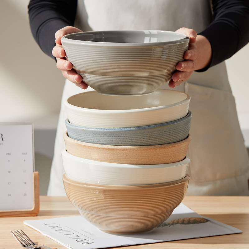 檀玥陶瓷汤碗复古质感面碗日式碗