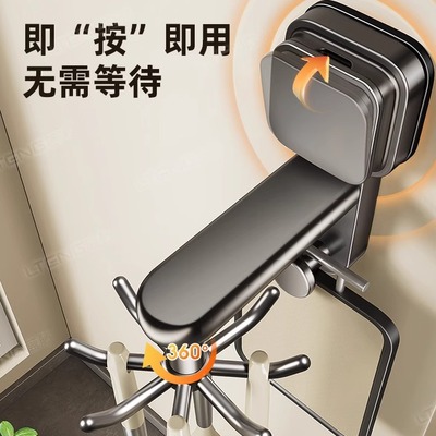 厨房吸盘强力承重置物架挂钩挂杆
