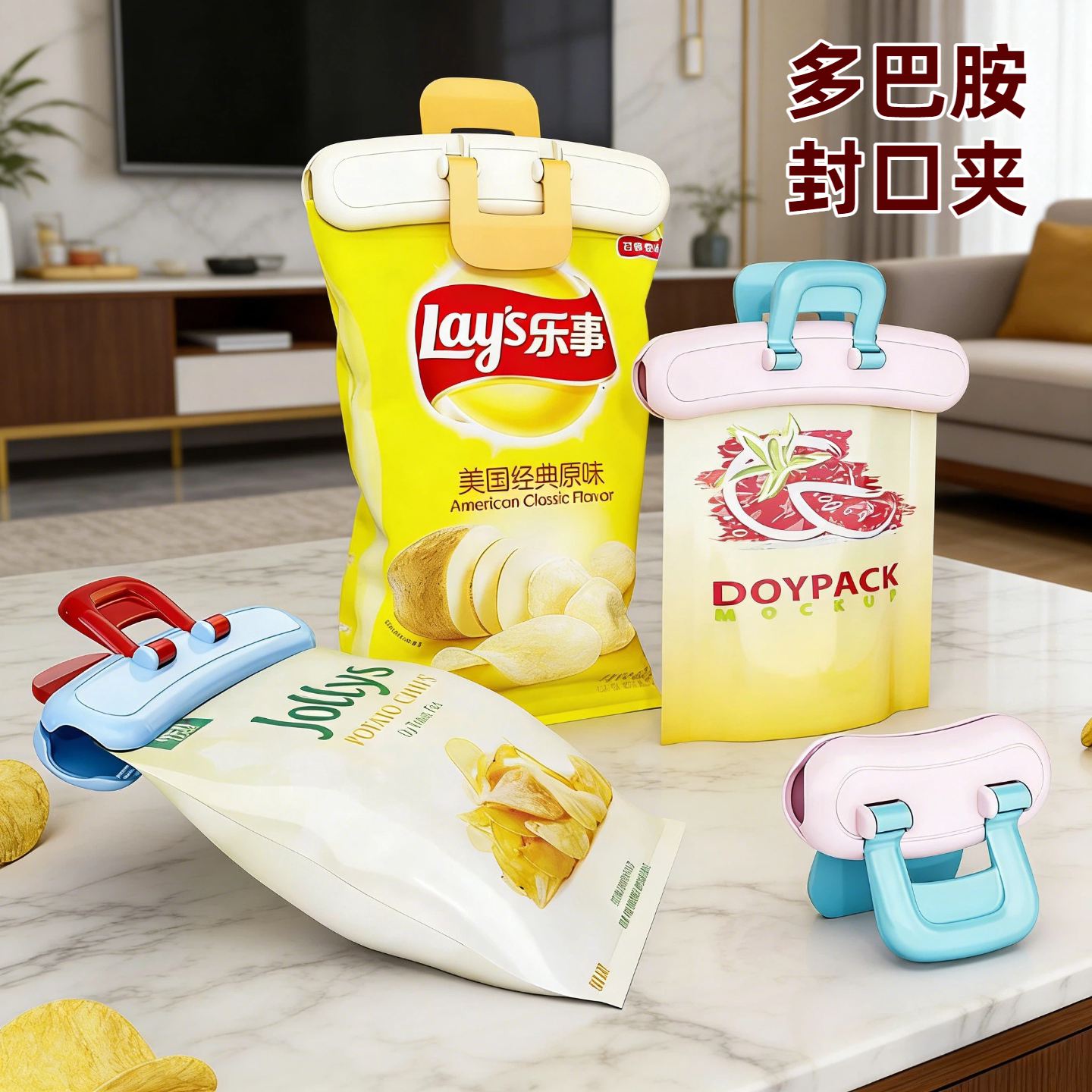 整理师推荐款多巴胺封口夹食品封口零食密封家用厨房调料封口夹子