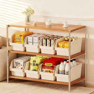 橱柜收纳盒厨房杂物橱柜专用整理盒卫生间桌面置物架书本收纳框