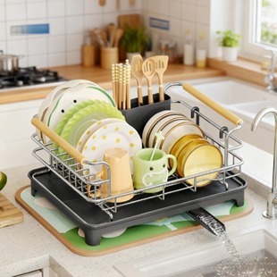 厨房置物架碗碟收纳架单层滤水碗篮台面晾碗架碗筷盘子收纳沥水架