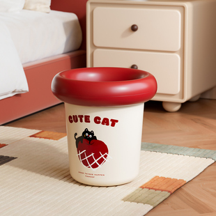 客厅垃圾桶家用2026新款厨房卧室创意可爱轻奢高颜值ins风大容量