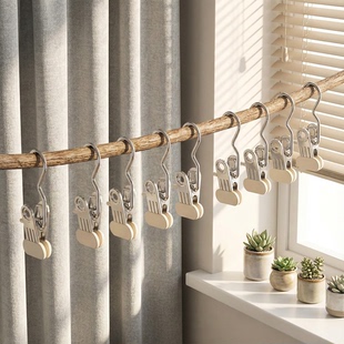 三字夹小夹子衣帽裤 子夹大嘴袜子夹晾晒家用学生宿舍不锈钢衣帽夹