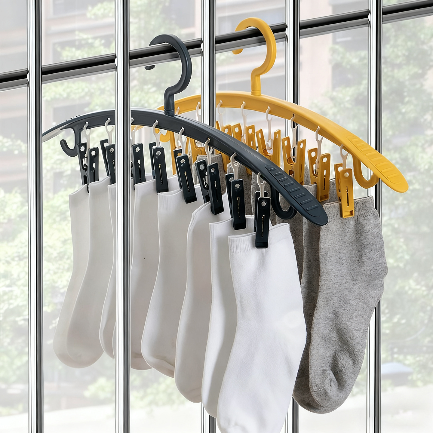 居家家多功能衣架家用阳台多夹子裤子衣服收纳架挂袜架晒袜子神器,收纳整理,塑料衣架,淘宝优惠券,粉丝福利购,淘宝优惠卷