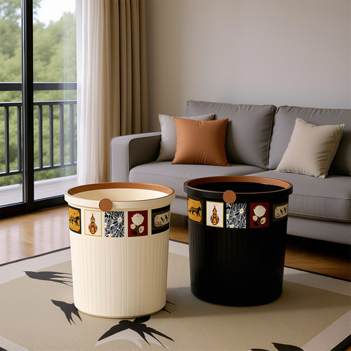 中古风垃圾桶客厅大容量高颜值