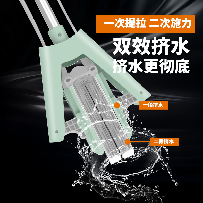 海绵拖把大胶棉免手洗吸水