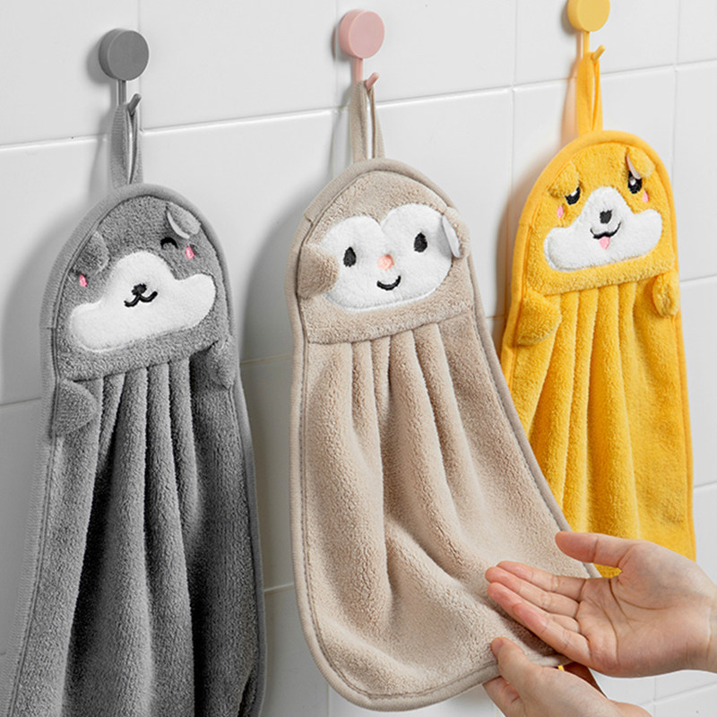 卡通可爱挂式擦手巾吸水速干加厚抹手布卫生间厨房手帕儿童小毛巾,居家布艺,手巾/手帕,淘宝优惠券,粉丝福利购,淘宝优惠卷