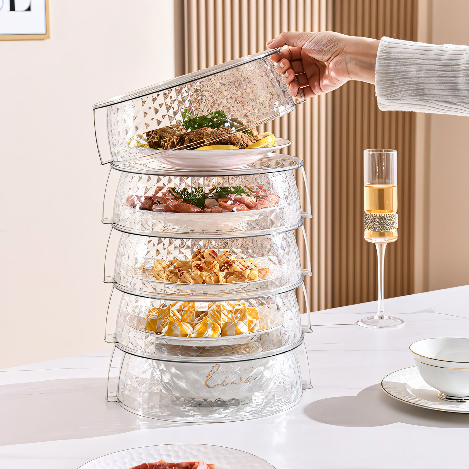 厨房保温盖菜罩家用神器餐桌罩饭菜罩盖防尘遮剩菜食物多层收纳架,收纳整理,餐桌罩,淘宝优惠券,粉丝福利购,淘宝优惠卷