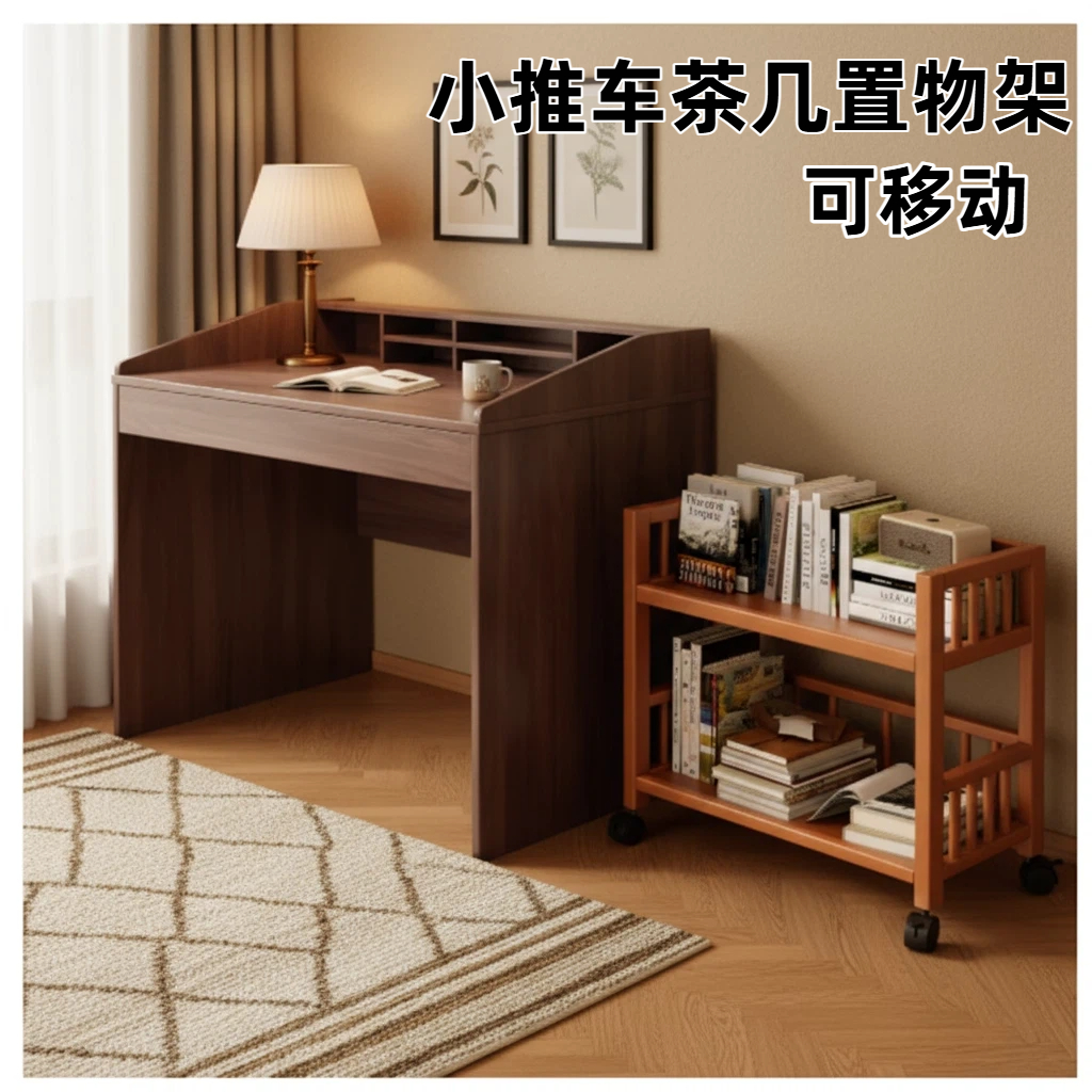移动小推车茶几置物架小户型边几带轮茶桌边柜麻将桌茶几茶水架子