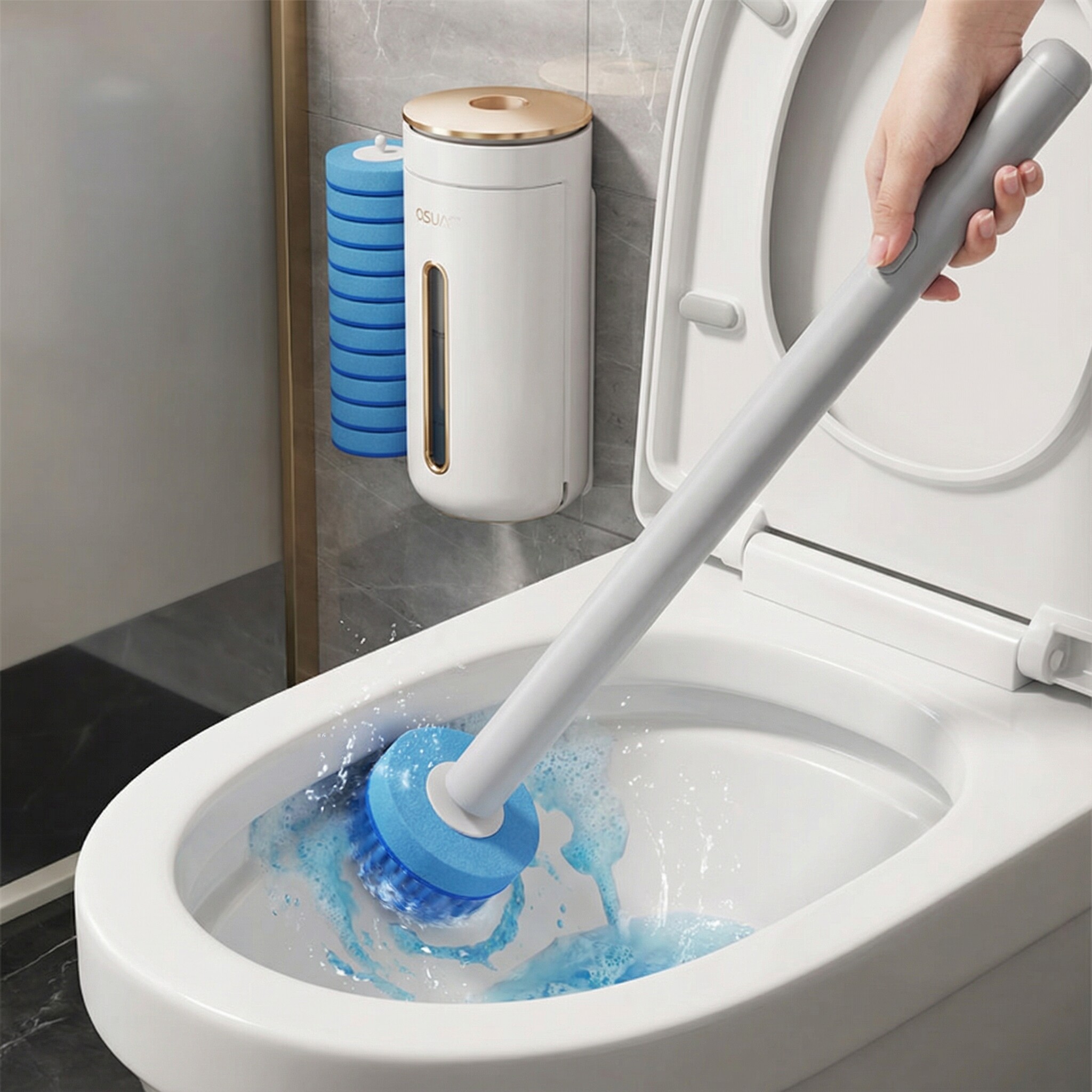 一次性马桶刷家用可抛海绵清洁刷卫生间专用可替换刷头洗厕所家用