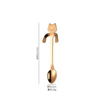 304 stainless steel coffee spoon, cat spoon, hanging cup, stirring dessert tea spoon, hanging long-handled mug, ice spoon thumbnail 3