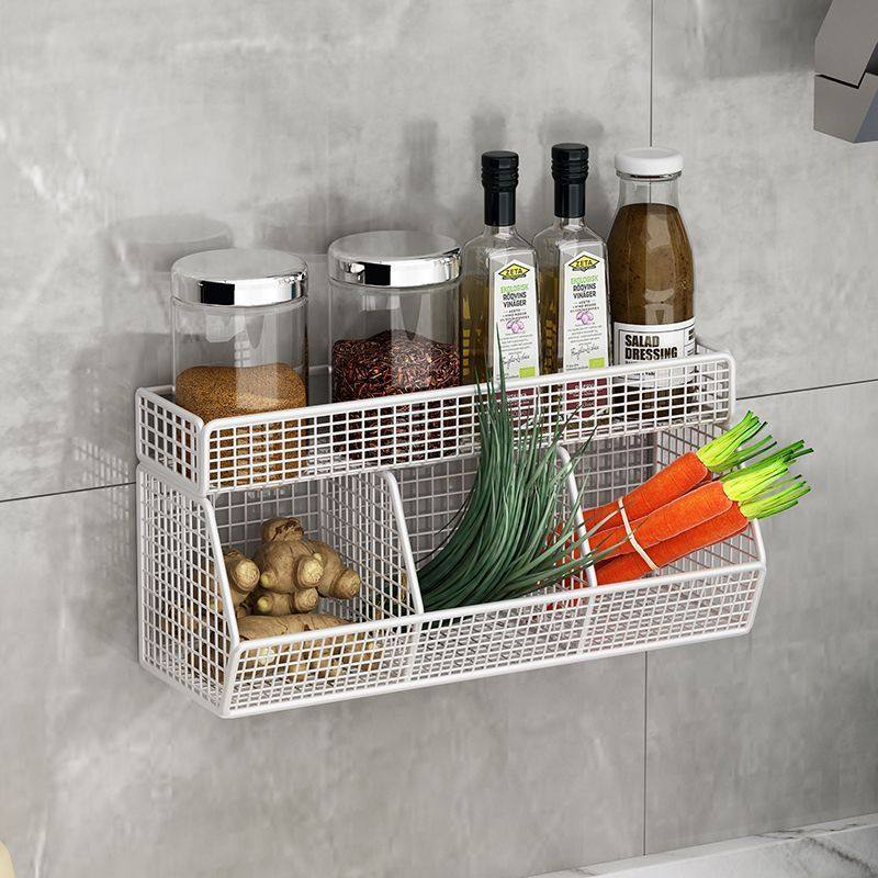 厨房置物架壁挂免打孔葱姜蒜挂篮灶台上调味品调料瓶罐多层收纳盒,厨房/烹饪用具,厨房置物架/置物柜/角架,淘宝优惠券,粉丝福利购,淘宝优惠卷