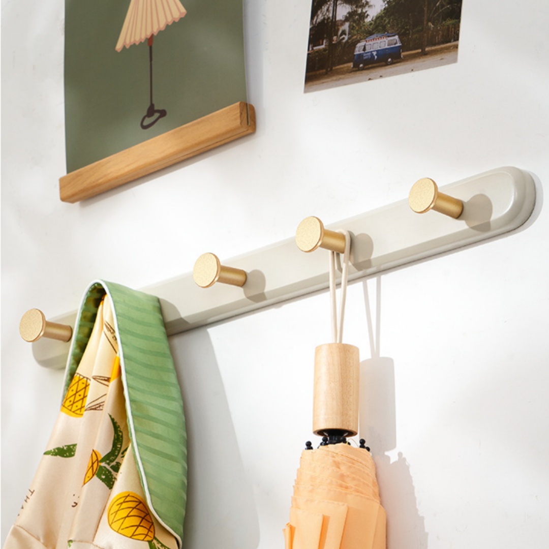 优质楠竹免打孔轻奢挂钩简约门后