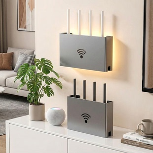 壁挂式 路由器收纳盒线光猫置物架多媒体机顶盒隐藏多功能收纳盒子