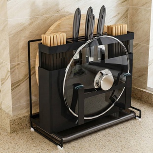 不锈钢厨房用刀架新款 刀座置物架菜刀砧板厨具收纳架子置物架 时尚