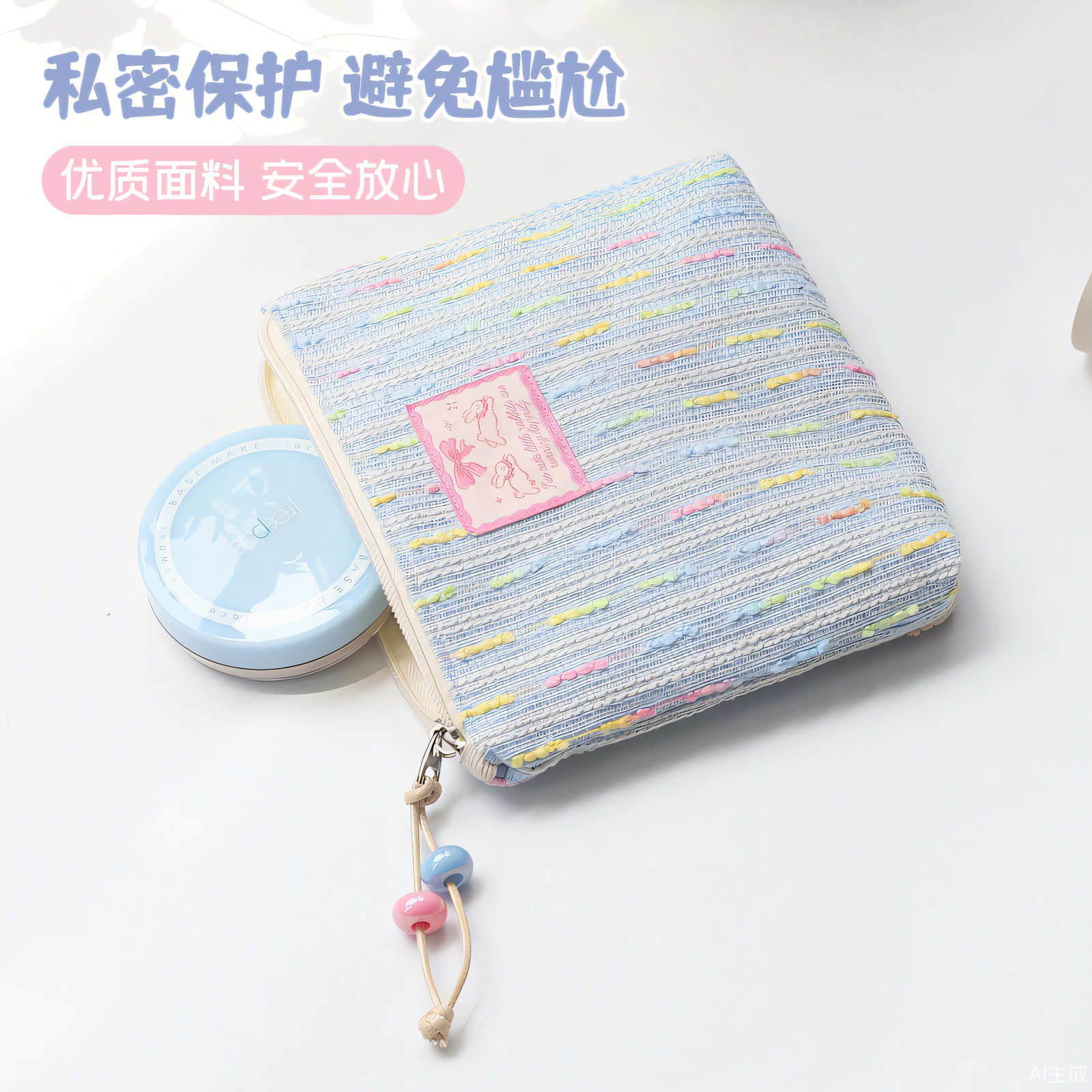 2026新款小号旅行化妆包女姨妈巾收纳包口红内胆包便携洗漱包清新