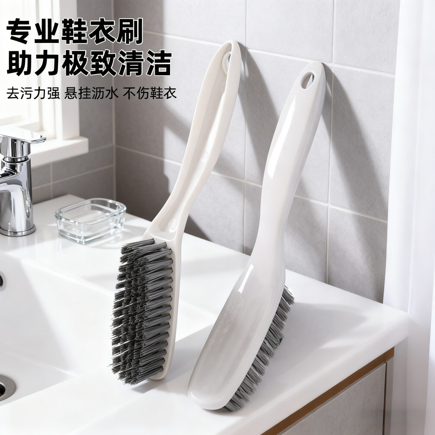 软毛鞋刷家用长柄衣物刷洗衣清洁小刷子专用刷不伤鞋刷鞋洗鞋神器