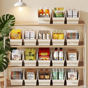 橱柜收纳盒零食杂物收纳箱玩具整理筐厨房台面收纳盒调料置物架