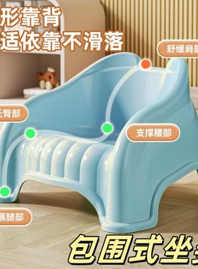 居家家儿童塑料小凳子靠背椅矮凳