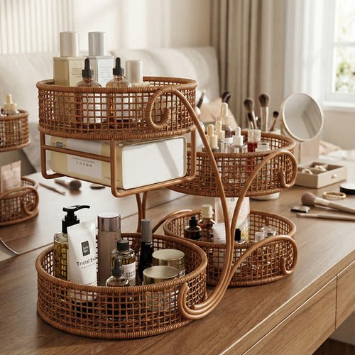 梳妆台化妆品口红收纳盒护肤品