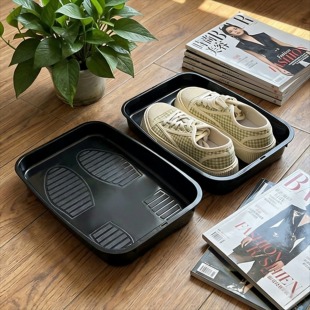 子收纳办公室工位放鞋 日本进口车内鞋 柜鞋 托盘鞋 家用 盒家用玄关鞋