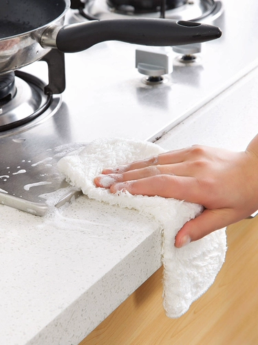 Домашняя белая толстая впитывающая тряпка, чистящая ткань, кухонные принадлежности, полотенце для мытья посуды, полотенце для мытья посуды, обезжиривающее полотенце для посуды