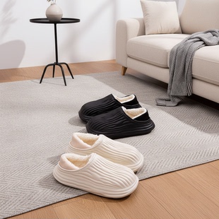毛绒男 包跟棉鞋 棉拖鞋 女冬天居家用室内加绒防滑家居保暖情侣冬季