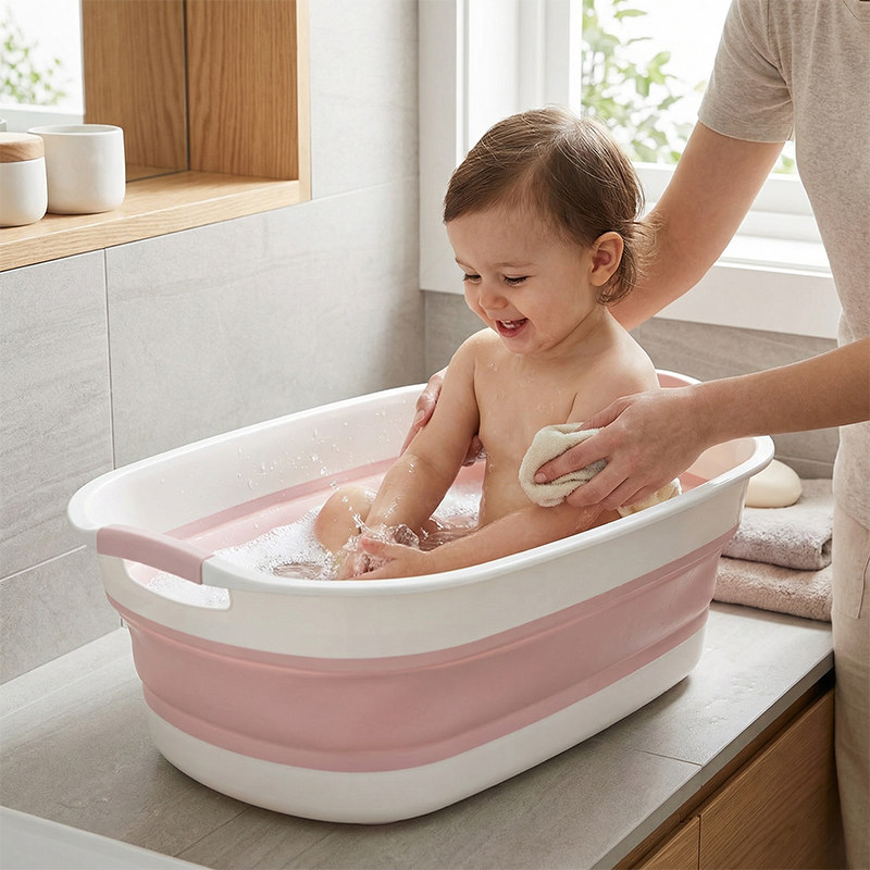 婴儿洗澡盆泡澡桶儿童洗澡桶宝宝浴盆大号折叠洗澡盆特大加厚家用,家庭/个人清洁工具,脸盆,淘宝优惠券,粉丝福利购,淘宝优惠卷