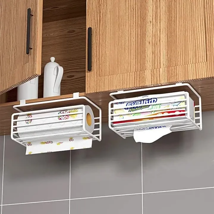 厨房纸巾架免打孔橱柜卷纸
