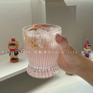 环保 网红韩玻璃洋酒杯小蛮腰火焰杯办公室家用奶杯玻璃杯水杯韩式