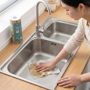 竹纤维周抛抹布加大加厚干湿两用厨房去油洗碗巾懒人百洁布去油污