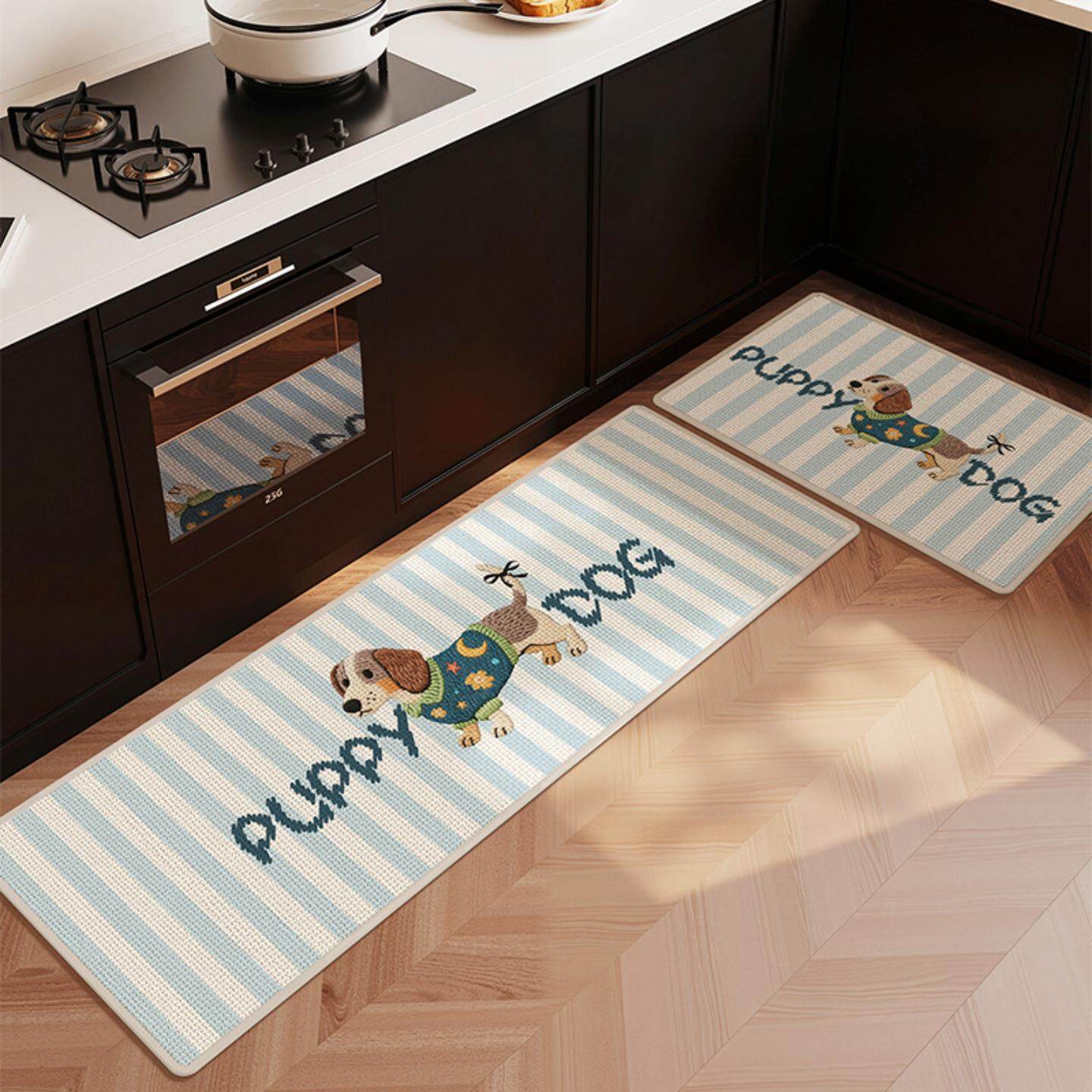 卡通仿亚麻厨房专用地垫防滑防油长条地毯门垫吸水吸油脚垫子耐脏,居家布艺,厨房地垫,淘宝优惠券,粉丝福利购,淘宝优惠卷