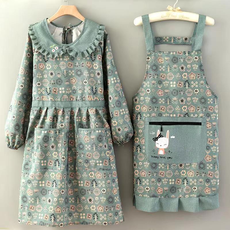 洋气可爱做饭罩衣长袖围裙