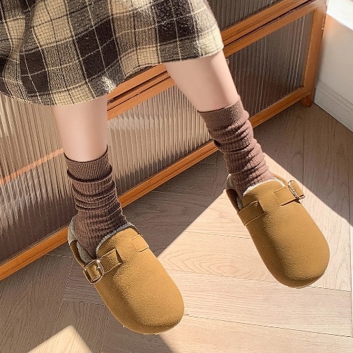 新款时尚轻奢厚底增高勃肯拖鞋女