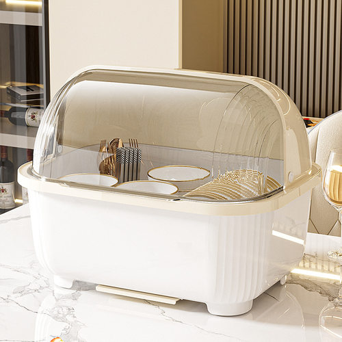 家用碗柜碗筷收纳盒带盖防尘餐具