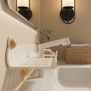 免打孔浴室水龙头置物架卫浴沥水架厨房水台收纳架设计洗手台家用