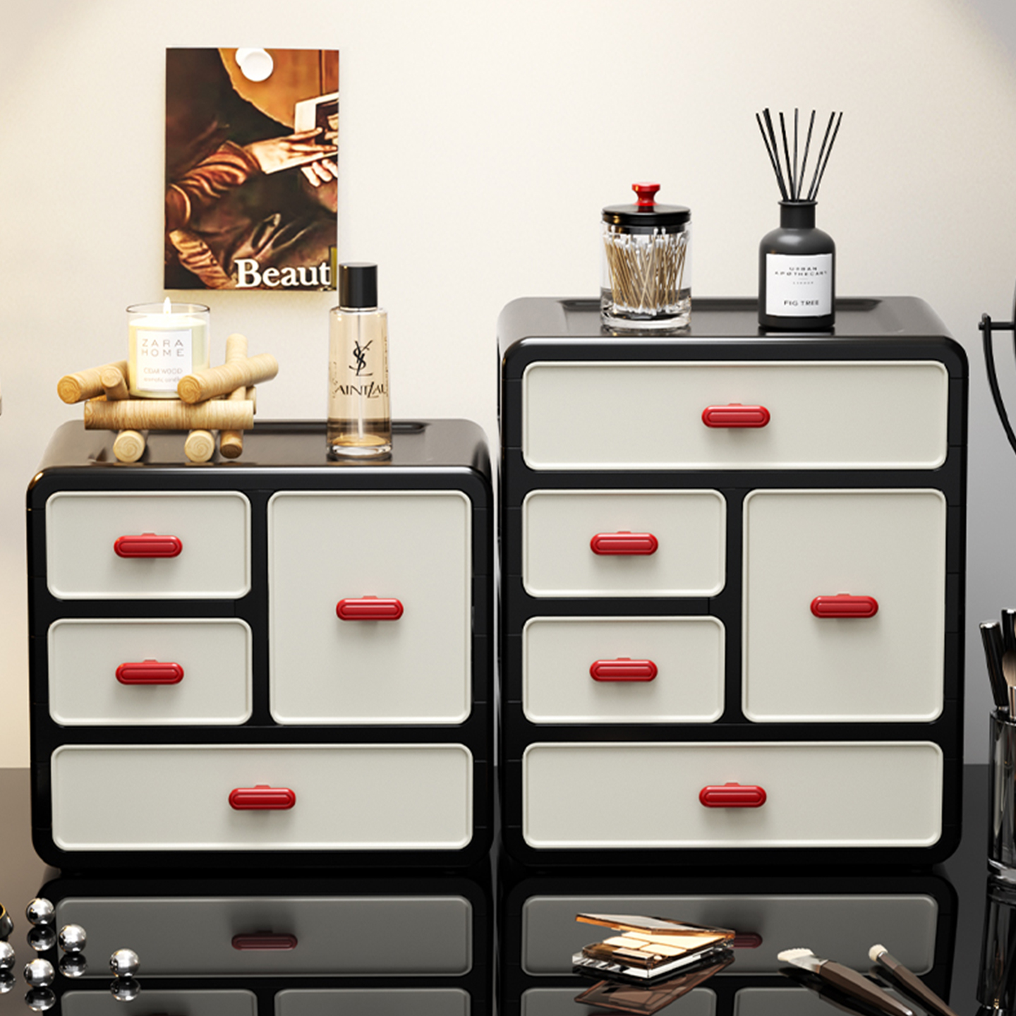 化妆品收纳盒桌面梳妆台置物架